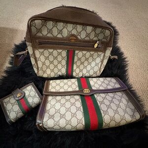 Vintage Gucci Monogram Bag Set